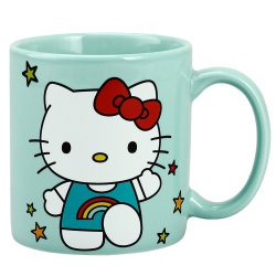 BIOWORLD Hello Kitty Rainbow Stars 14 OZ Ceramic Mug