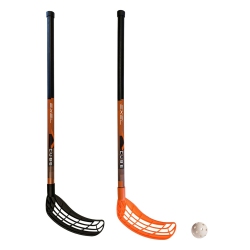 EXEL Floorball Sticks Xcube Series - Set Of 2 Ambidextrous Sticks And 1 Ball, 85 Cm