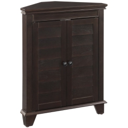CROSLEY FURNITURE Lydia 2 Door Corner Storage Cabinet In Espresso