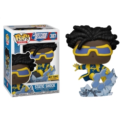 FUNKO Pop Heroes Justice League Vinyl Figure Static Shock #387 Hot Topic Exclusive