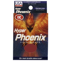 KMC Standard Size Card Sleeves Hyper Phoenix: "red" (66MM X 91Mm) 100 Sleeves Per Pack