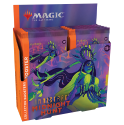 WIZARDS OF THE COAST Magic The Gathering: Innistrad: Midnight Hunt Collector Boosters Box 12 Collector Boosters Per Box, 17 Cards Per Pack