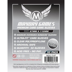 MAYDAY GAMES Board Game "oversized Munchkin Dungeon" Size Premium Card Sleeves: "clear" (87MM X 112Mm) 50 Thick Sleeves Per Pack