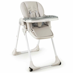 COSTWAY Baby Foldable Convertible High Chair W/wheels Adjustable Height Recline