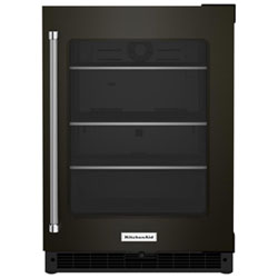 KitchenAid Undercounter 5.2 Cu. Ft. Freestanding Bar Fridge (KURR314KBS) - Black Stainless Steel