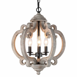 LNC Farmhouse 3-Light Candelabra Chandelier