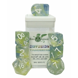 ROLE 4 INITIATIVE Set Of 7 Dice: Diffusion Thunderbird With Arch'd4