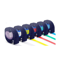 AKEN 6-Pack Compatible Dymo Letratag Tapes Refills