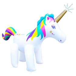 SWIMLINE Rainbow Unicorn Outdoor Inflatable Lawn Sprinkler - 6'