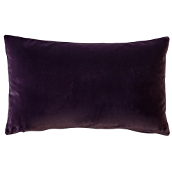 PILLOW DECOR Castello Velvet Throw Pillow 12X20 With Polyfill Pillow Insert In Purple
