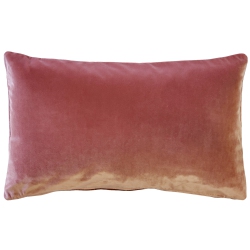 PILLOW DECOR Castello Rose Blush Velvet Throw Pillow 12X20 With Polyfill Pillow Insert