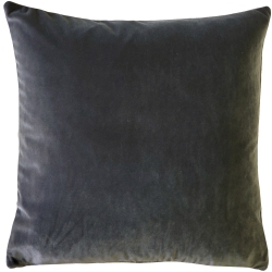 PILLOW DECOR Castello Graphite Velvet Throw Pillow 20X20 With Polyfill Pillow Insert In Gray
