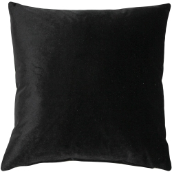 PILLOW DECOR Castello Velvet Throw Pillow 17X17 With Polyfill Pillow Insert In Black