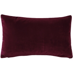 PILLOW DECOR Castello Wine Velvet Throw Pillow 12X20 With Polyfill Pillow Insert