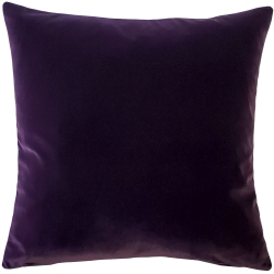 PILLOW DECOR Castello Velvet Throw Pillow 20X20 With Polyfill Pillow Insert In Purple