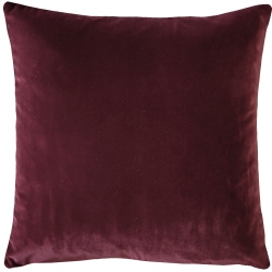 PILLOW DECOR Castello Wine Velvet Throw Pillow 20X20 With Polyfill Pillow Insert