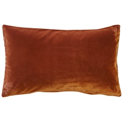 PILLOW DECOR Castello Cinnamon Velvet Throw Pillow 12X20 With Polyfill Pillow Insert