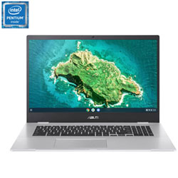 ASUS 17.3" Chromebook - Transparent Silver (Intel&nbsp;Pentium&nbsp;Silver&nbsp;N6000/128GB eMMC/8GB RAM/ChromeOS)