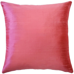 PILLOW DECOR Sankara Rose Blush Silk Throw Pillow, 20"x20" (Polyfill Insert Included)