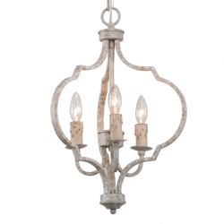 LNC Farmhouse 3-Light Antique Rustic Lantern Chandelier
