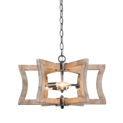 LNC Farmhouse 3-Light Unique Birch Chandelier
