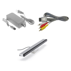 MARS DEVICES Wii Parts Bundle - Sensor Bar, Av Cable, And Power Adapter - By