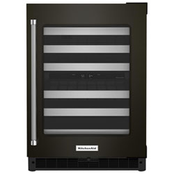 Cellier Autonome À Deux Zones De Température De Kitchenaid Pour 46 Bouteilles (Kuwr314Kbs) - Acier Inoxydable Noir