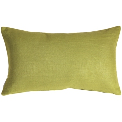 PILLOW DECOR Tuscany Linen Apple Throw Pillow, 12"x19" (Polyfill Insert Included) In Green