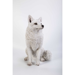 HI-LINE GIFT LTD Snow Fox Garden Statue(Hi-Line Exclusive)
