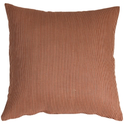 PILLOW DECOR Ticking Stripe Sienna Throw Pillow, 15"x15" (Polyfill Insert Included)