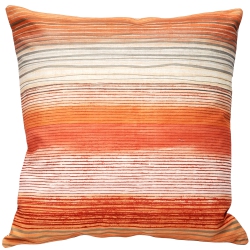 PILLOW DECOR Sedona Stripes Throw Pillow, 20"x20" (Polyfill Insert Included) In Orange