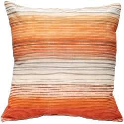 PILLOW DECOR Sedona Stripes Throw Pillow, 17"x17" (Polyfill Insert Included) In Orange