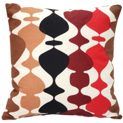 PILLOW DECOR Lava Lamp Throw Pillow, 20"x20" (Polyfill Insert Included) In Red