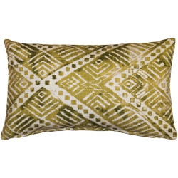PILLOW DECOR Tangga Throw Pillow 12X20 (Polyfill Insert Included) In Green