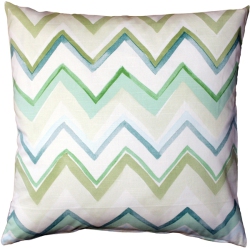PILLOW DECOR Pacifico Stripes Throw Pillow 20X20 (Polyfill Insert Included) In Green