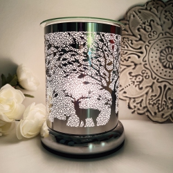 ACE Touch Lamp/essential Oil Burner/fragrance Wax Melts Warmer/silver Mosaic Ravine