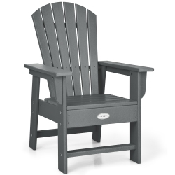COSTWAY Patio Kids' Adirondack Chair Seat Weather Resistant for Ages 3-8 Yellowbluegreengreyredturquoisewhite