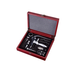 AROLLY Manual Wine Bottle Opener Corkscrew Kit, Zinc Alloy Handle Opener Kit, 9 Pieces Wine Accessories \w Stopper, Foil Cutter, Aerator, Pourer