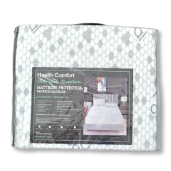 COTTON HOUSE - Charcoal Infused Mattress Protector, Waterproof, Double Size In White