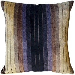 PILLOW DECOR Bullion Stripes Textured Velvet Throw Pillow, 20"x20" (Polyfill Insert Included)