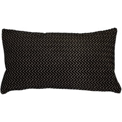 PILLOW DECOR Art Deco Textured Velvetstripes Throw Pillow 12"x20" (Polyfill Insert Included)