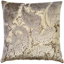PILLOW DECOR Rochelle Owl Paisley Velvet Pillow, 20"x20" (Polyfill Insert Included)