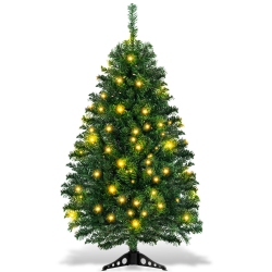SLICKBLUE 4 Feet Tabletop Artificial Christmas Tree With Led Lights