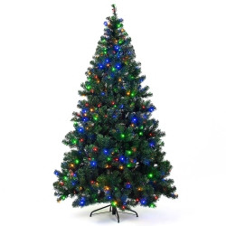 SLICKBLUE Pre-Lit Artificial Spruce Christmas Tree With 550 Lights, Full Holiday Tree