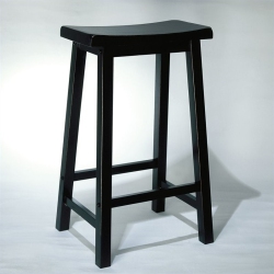 PEMBERLY ROW Transitional 29" Wood Bar Stool In Antique In Black