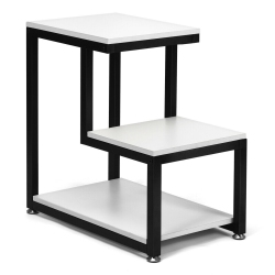 SLICKBLUE 3-Tier Sofa Side Table Night Stand-White