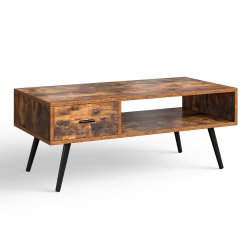 SLICKBLUE Mid Century Modern Living Room Retro Coffee Table-Brown