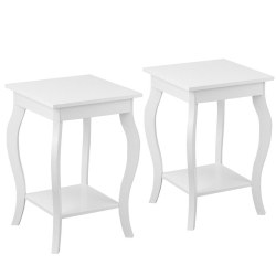 SLICKBLUE Set Of 2 Accent Side Tables With Shelf