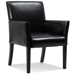 SLICKBLUE Pu Leather Accent Arm Chair Sofa – Sleek Executive Seating for Living Room Or Office
