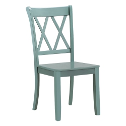 SLICKBLUE Set Of 2 Cross Back Wood Dining Chair